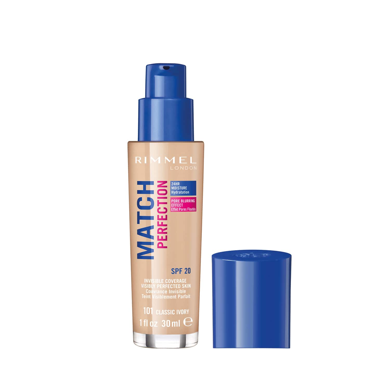 Тональний крем для обличчя Match Perfection Foundation Rimmel London (101) Classic Ivory, 30 мл